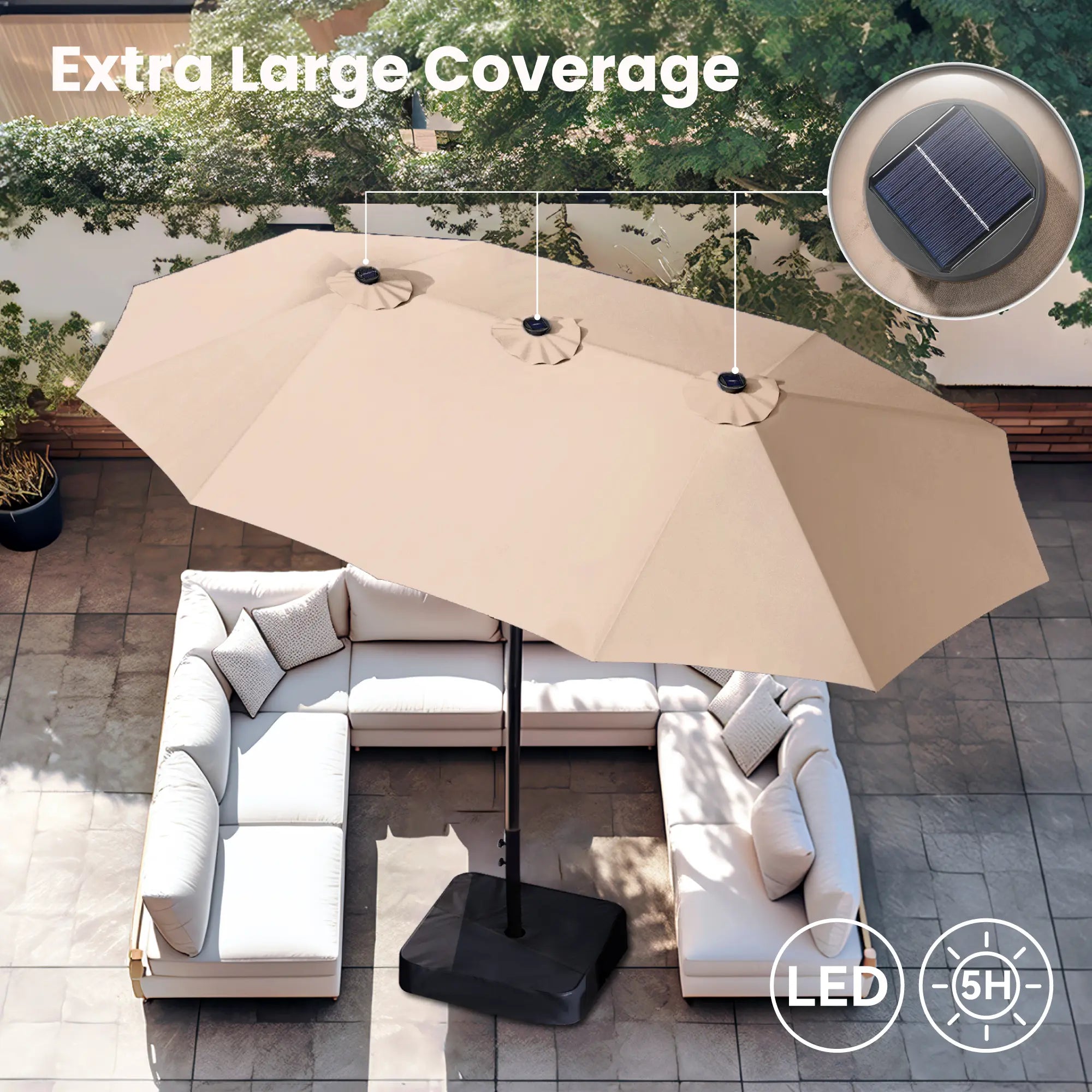 Last day of clearance!!💝Buy 2 Get 2 Free✨ Oversized UV Resistant Outdoor Sun Shade with Heavy-Duty Steel Frame for Backyard & Pool
