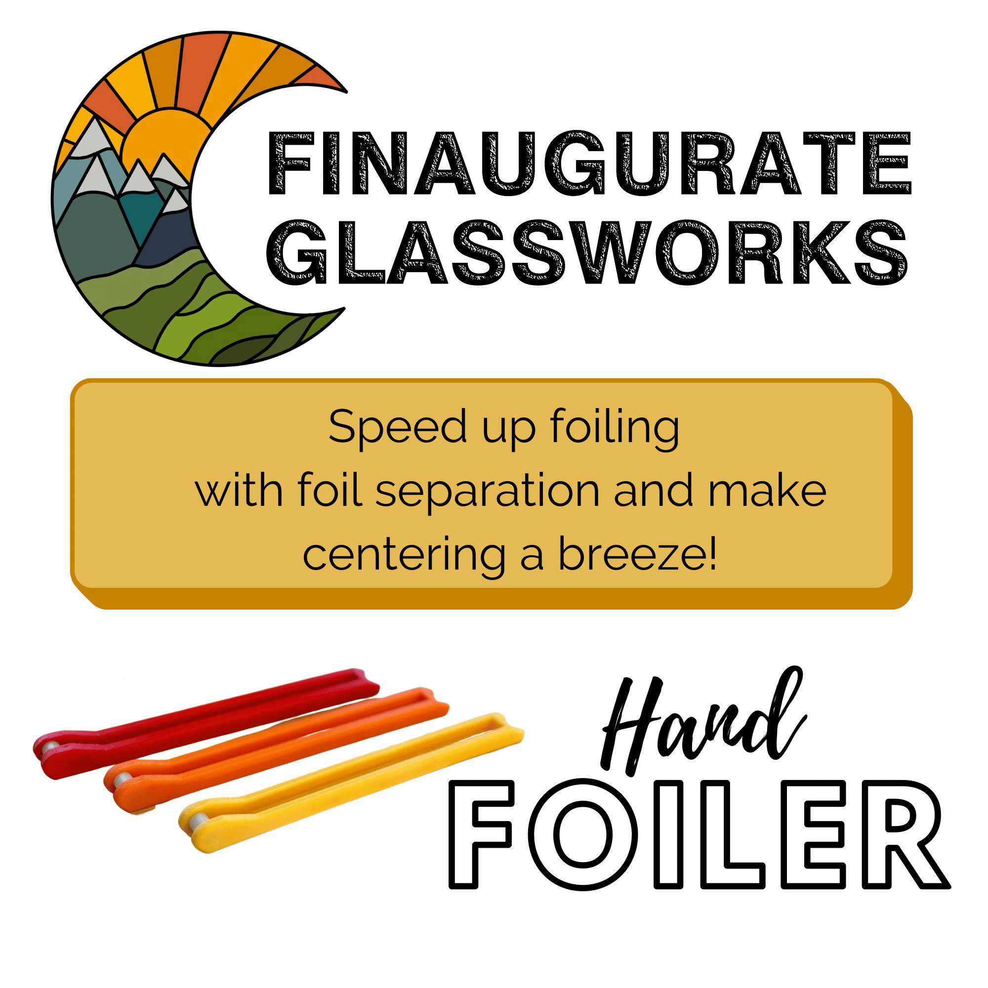 Hand foiler 7/32" for stained glass copper foiling tool