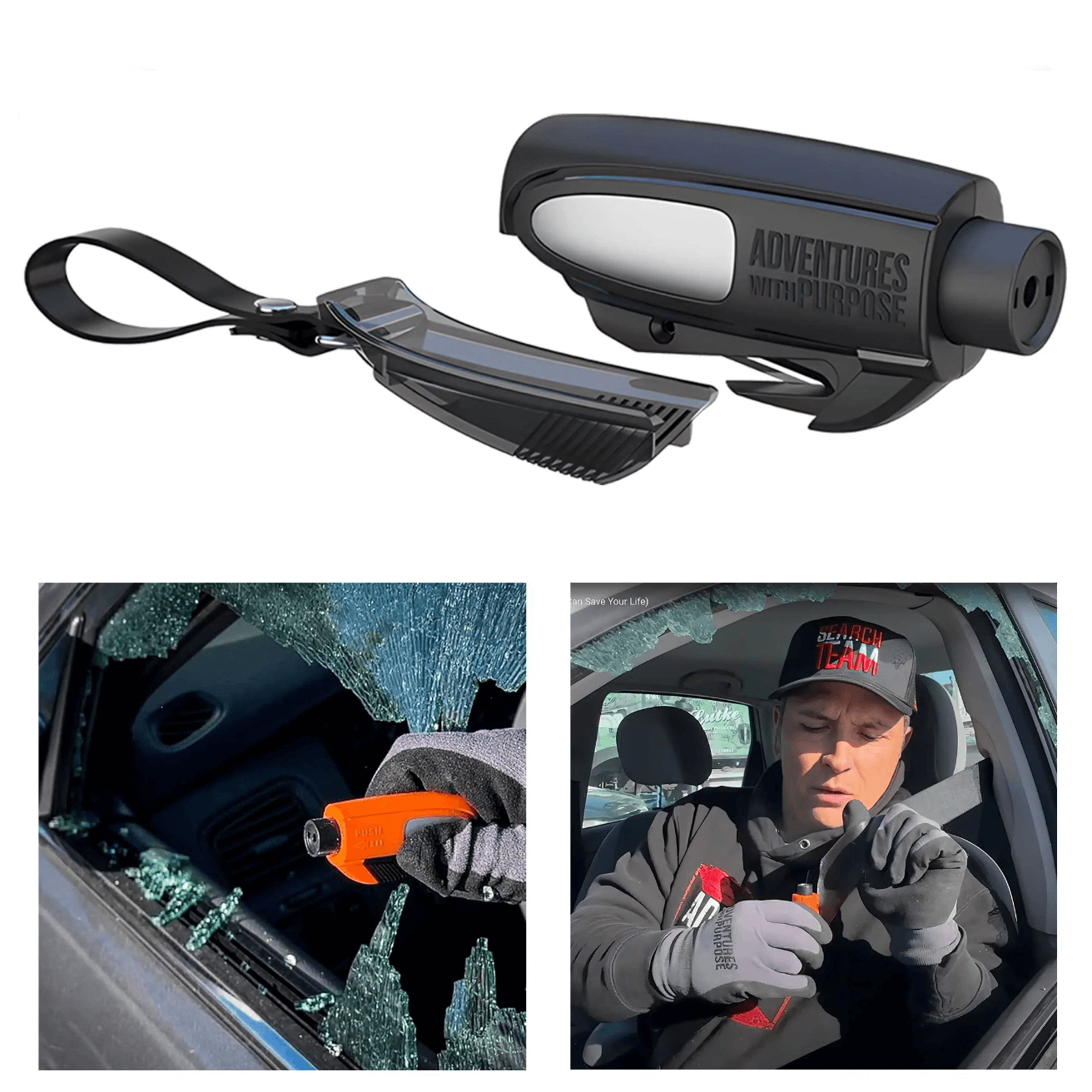 🔥2-in-1 Emergency Window Breaker & Seatbelt Cutter