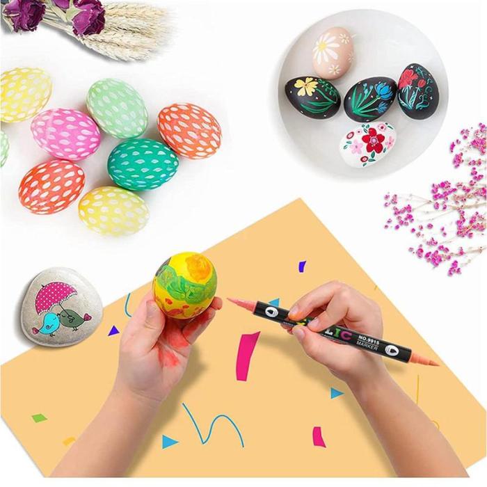 🎨Last Day 🔥 Dual Tip Acrylic Paint Pen Marker - 24/48/72/120 Colors