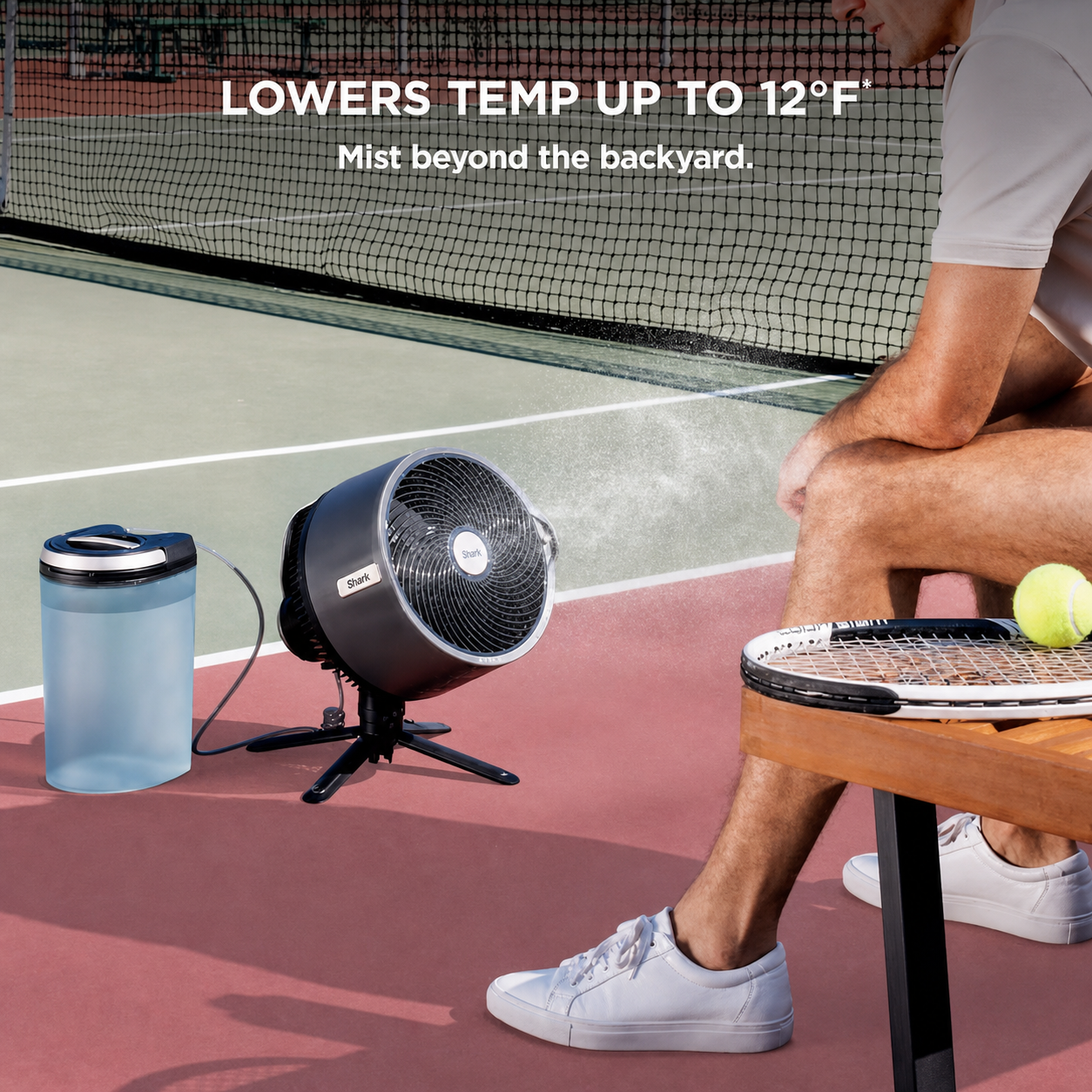 💝Warehouse Clearance💝Buy 2 get 2 free,Buy 4 for only $59.98💥💝Shark FlexBreeze Pro Mist Indoor & Outdoor Fan in Butter