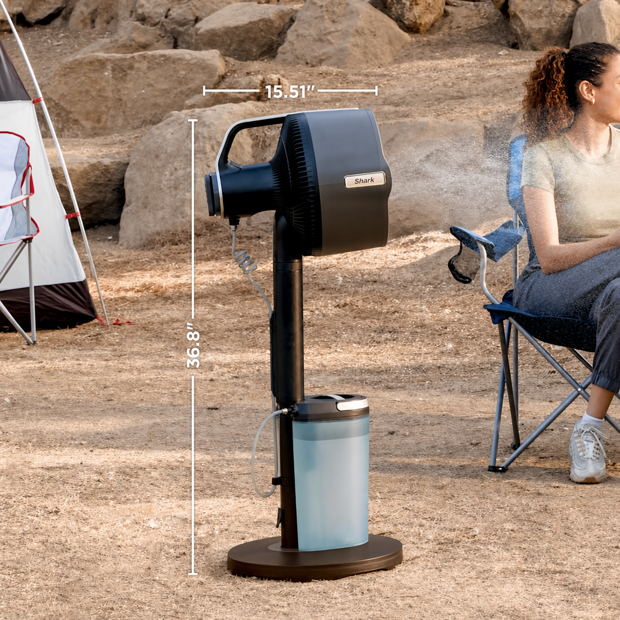 💝Warehouse Clearance💝Buy 2 get 2 free,Buy 4 for only $59.98💥💝Shark FlexBreeze Pro Mist Indoor & Outdoor Fan in Butter