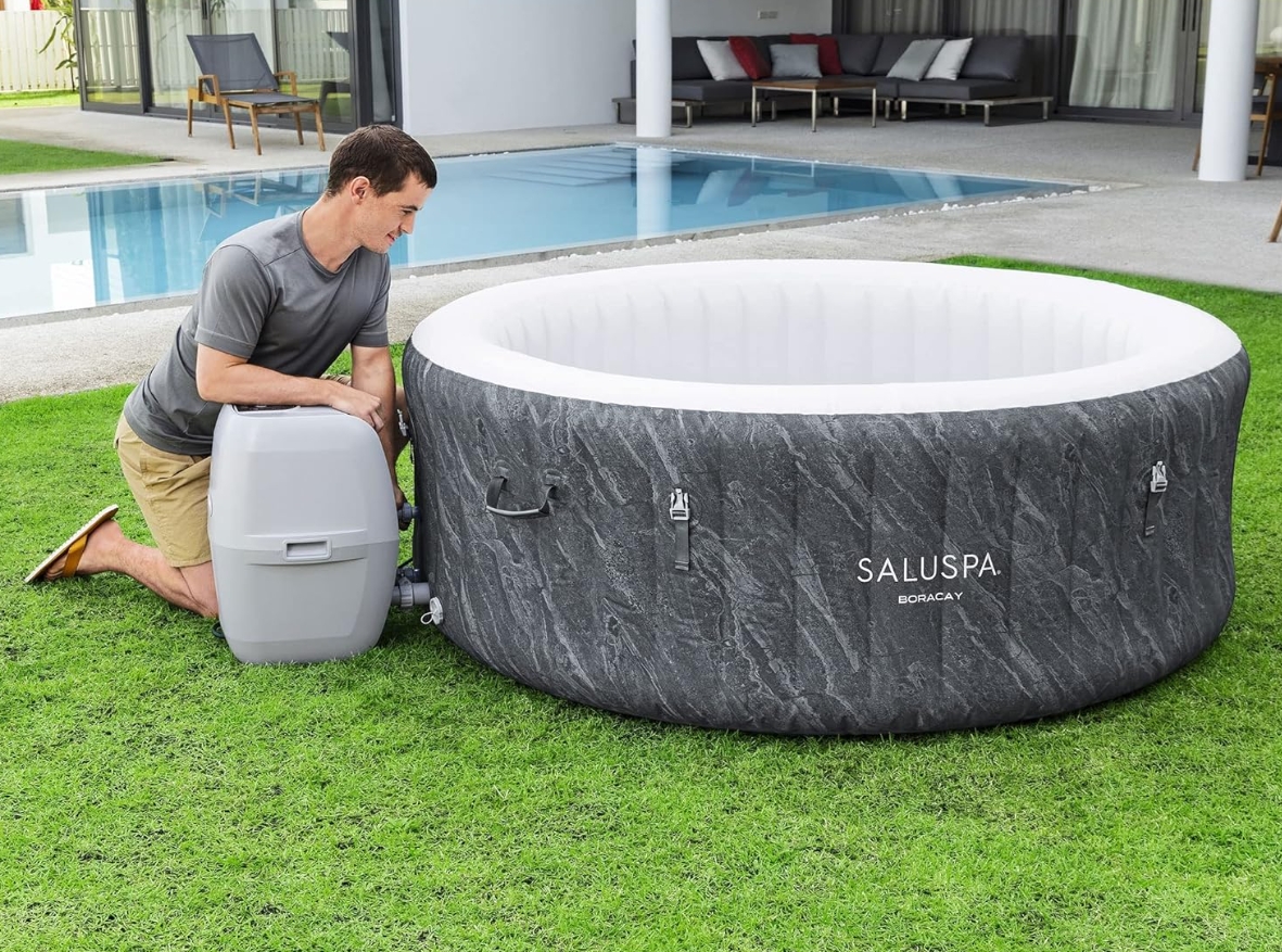 Soon to be sold out!!💝Last Day For Clearance,  Buy 1 Get 1 Free✨Taos by Bestway 5-7 Person EnergySense Inflatable Heated Hot Tub