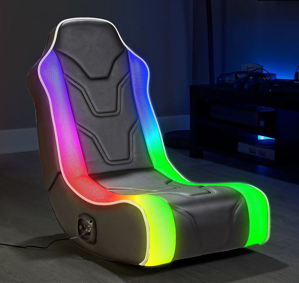 Black Friday in July Sale💝Buy 1 Get 1 Free✨X Rocker Chimera LED Gaming Rocker Chair with 2.0 Wired Audio