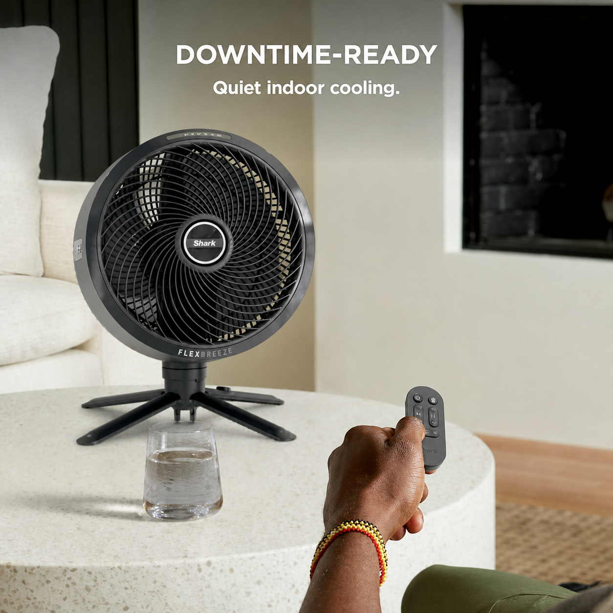 💝Warehouse Clearance💝Buy 2 get 2 free,Buy 4 for only $59.98💥💝Shark FlexBreeze Pro Mist Indoor & Outdoor Fan in Butter