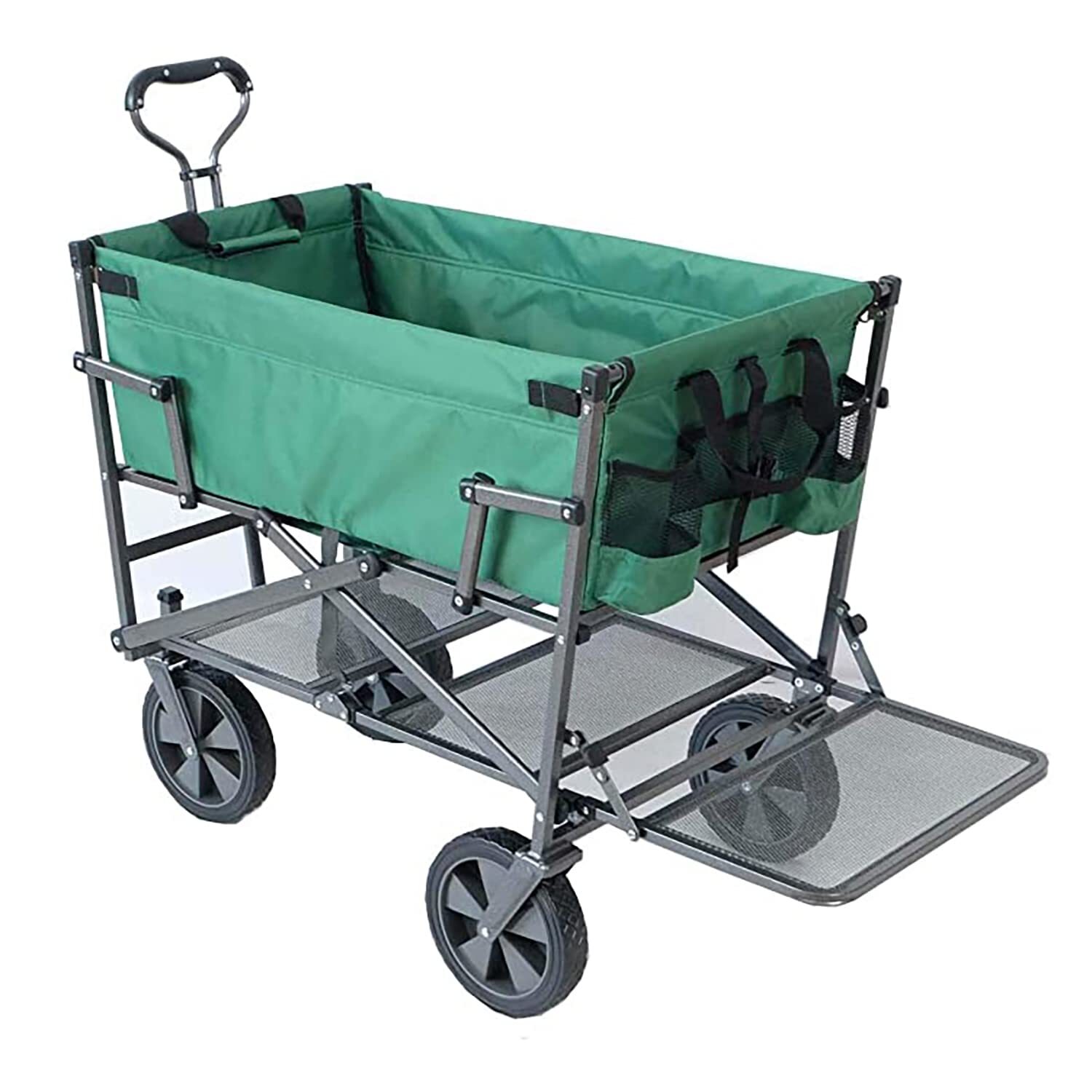 💝 Last Day For Clearance ,Buy 2 Get 2 Free💥 Mac Sports Double Decker Foldable Wagon with Shelf