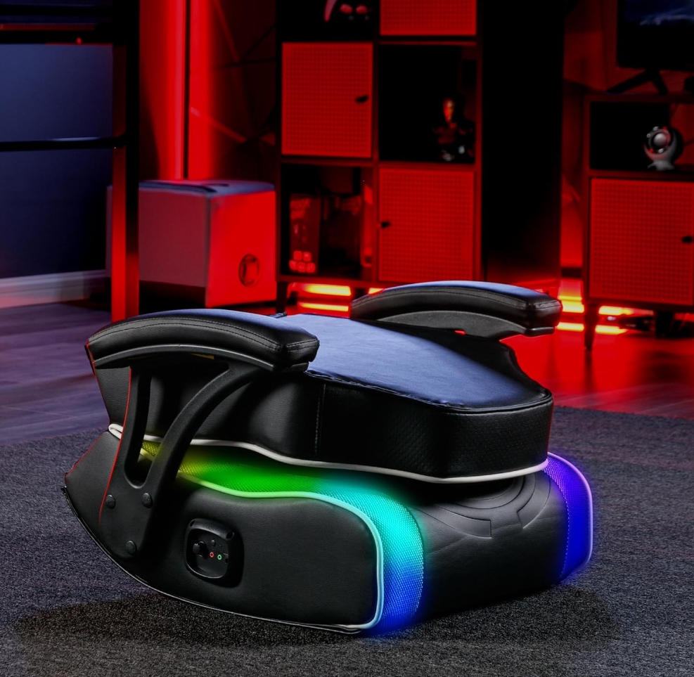 Black Friday in July Sale💝Buy 1 Get 1 Free✨X Rocker Chimera LED Gaming Rocker Chair with 2.0 Wired Audio
