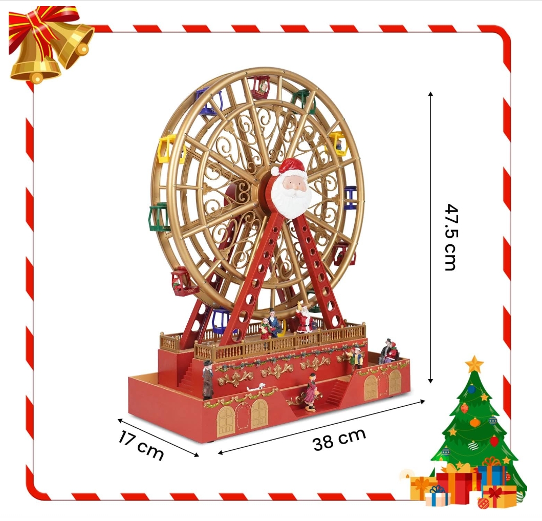 Christmas Clearance in July💝Buy 2 Get 2 Free💥Christmas Rotating Ferris Wheel with LED Lights