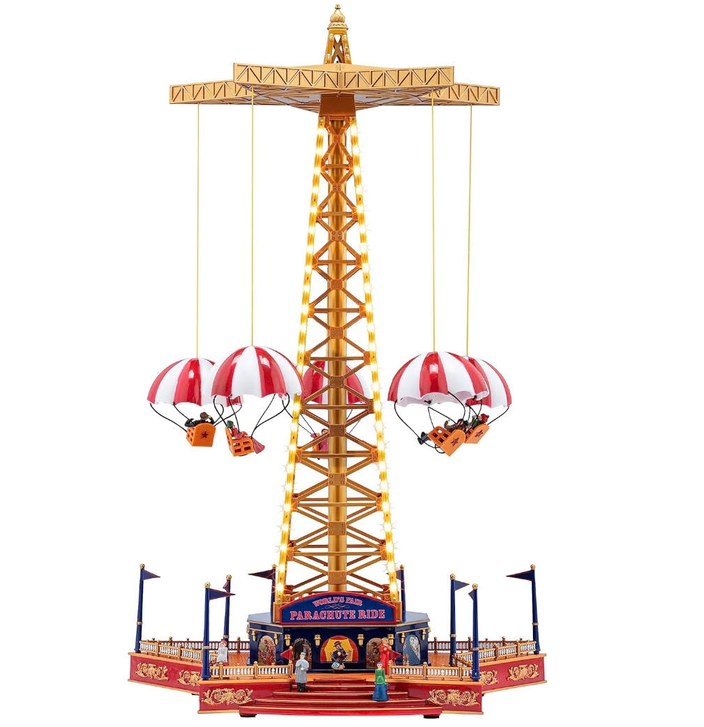 Christmas Clearance in July💝Buy 2 Get 2 Free💥Mr. Christmas 90th Anniversary World's Fair Parachute Ride Heirloom