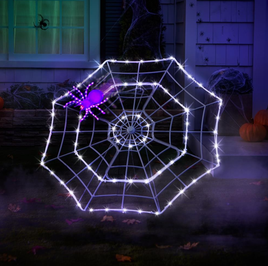 Soon to be sold out!!💝Last Day For Factory Outlet Shop💥4' Animated Crawling Spider's Web