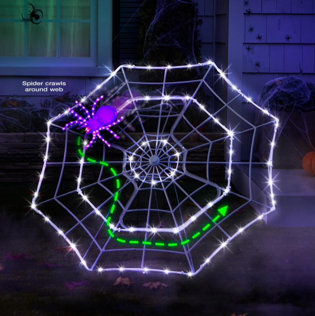 Soon to be sold out!!💝Last Day For Factory Outlet Shop💥4' Animated Crawling Spider's Web