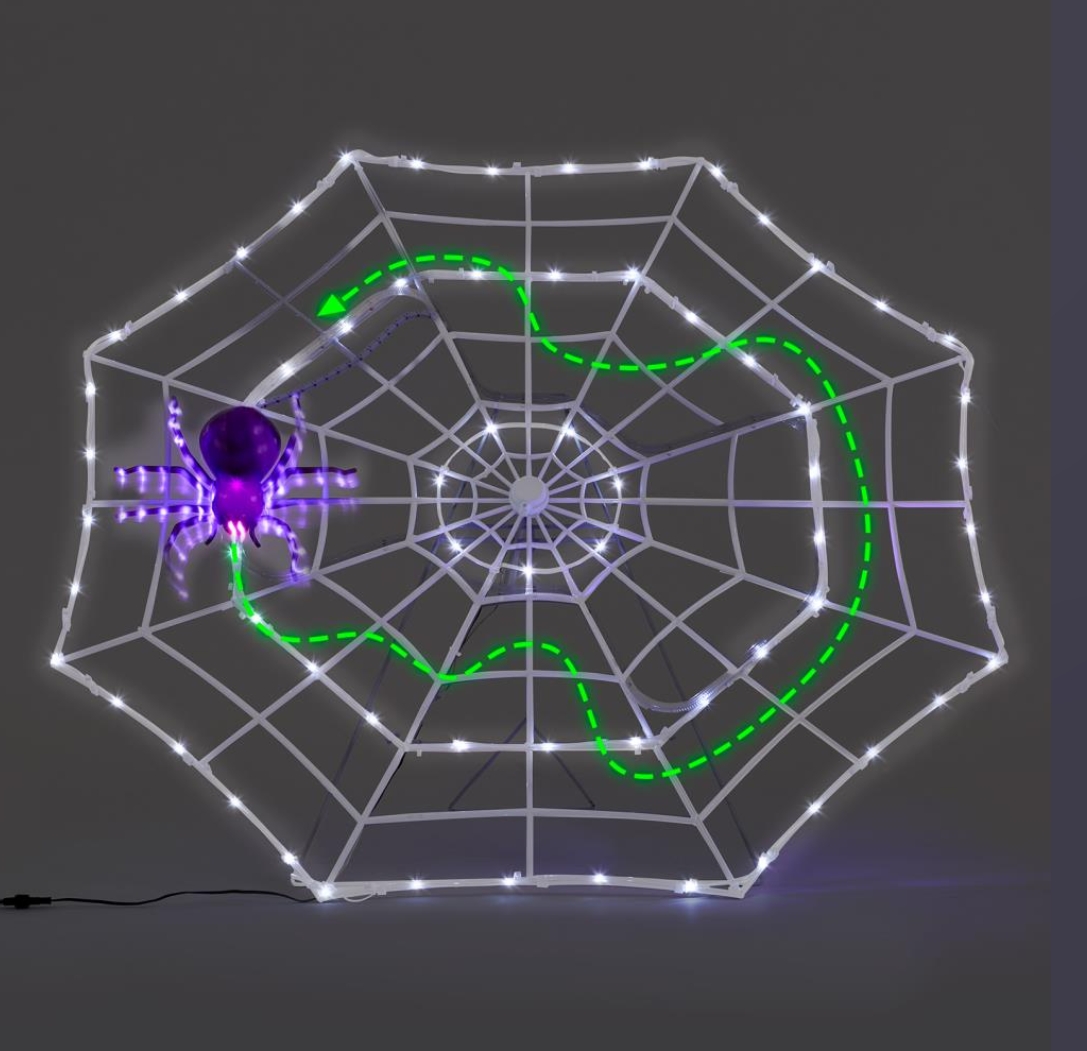 Soon to be sold out!!💝Last Day For Factory Outlet Shop💥4' Animated Crawling Spider's Web