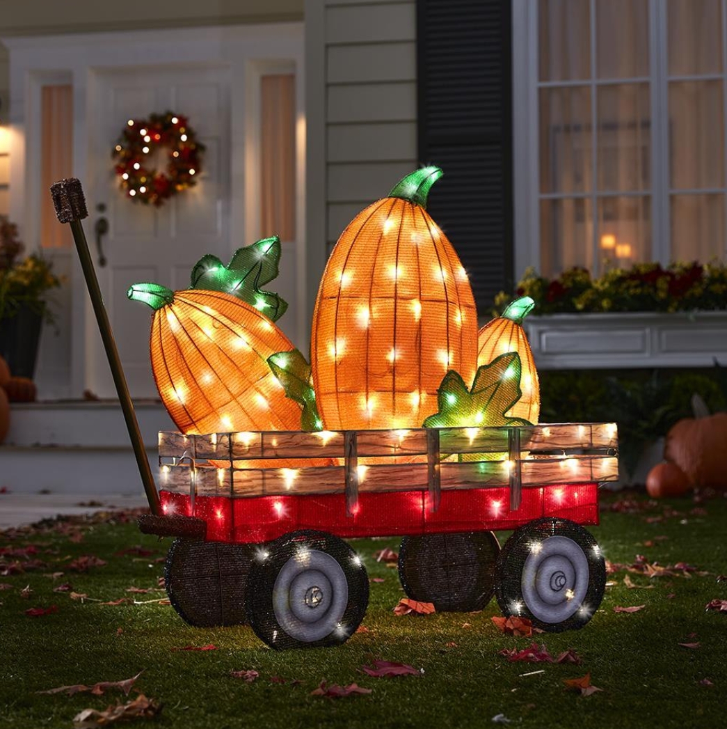 Soon to be sold out!!💝Last Day For Factory Outlet Shop💥Twinkling Harvest Pumpkin Wagon