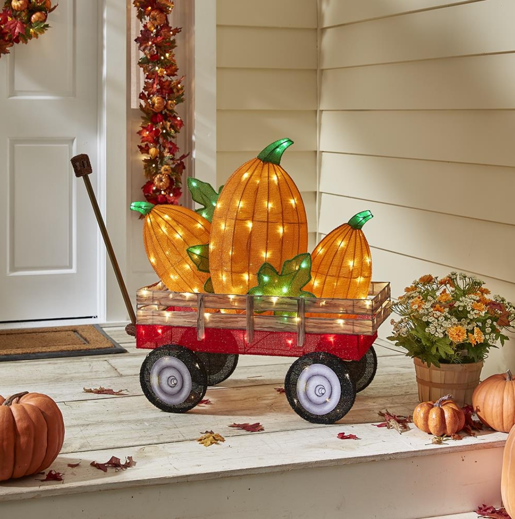 Soon to be sold out!!💝Last Day For Factory Outlet Shop💥Twinkling Harvest Pumpkin Wagon