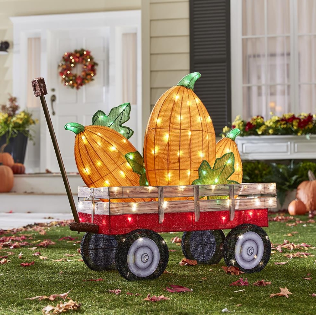 Soon to be sold out!!💝Last Day For Factory Outlet Shop💥Twinkling Harvest Pumpkin Wagon