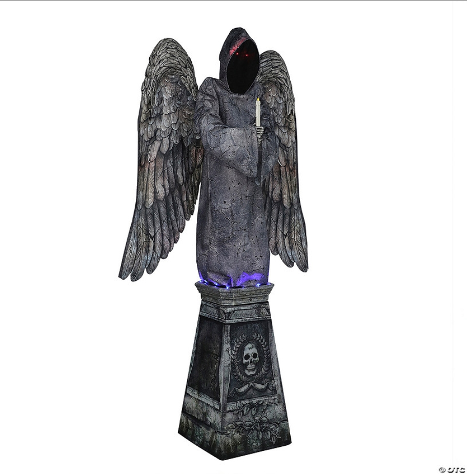 Soon to be sold out!!💝Last Day For Factory Outlet Shop💥96" Cemetery Angel Animated Halloween Prop