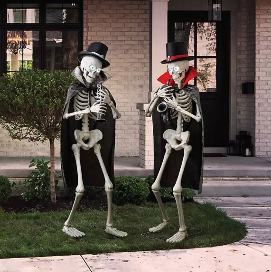 Soon to be sold out!!💝Last Day For Factory Outlet Shop💥Member's Mark Musical Halloween Skeletons, Set of 2