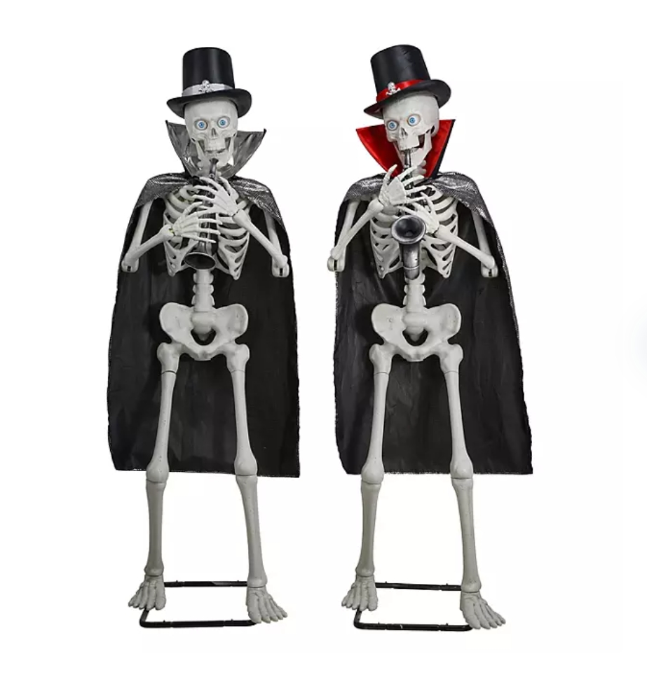 Soon to be sold out!!💝Last Day For Factory Outlet Shop💥Member's Mark Musical Halloween Skeletons, Set of 2