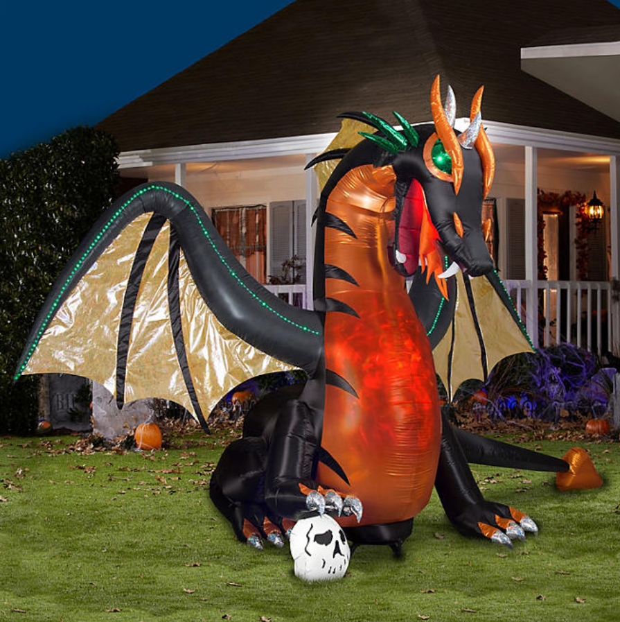 Soon to be sold out!!💝Last Day For Factory Outlet Shop💥Member’s Mark Pre-Lit Inflatable Dragon