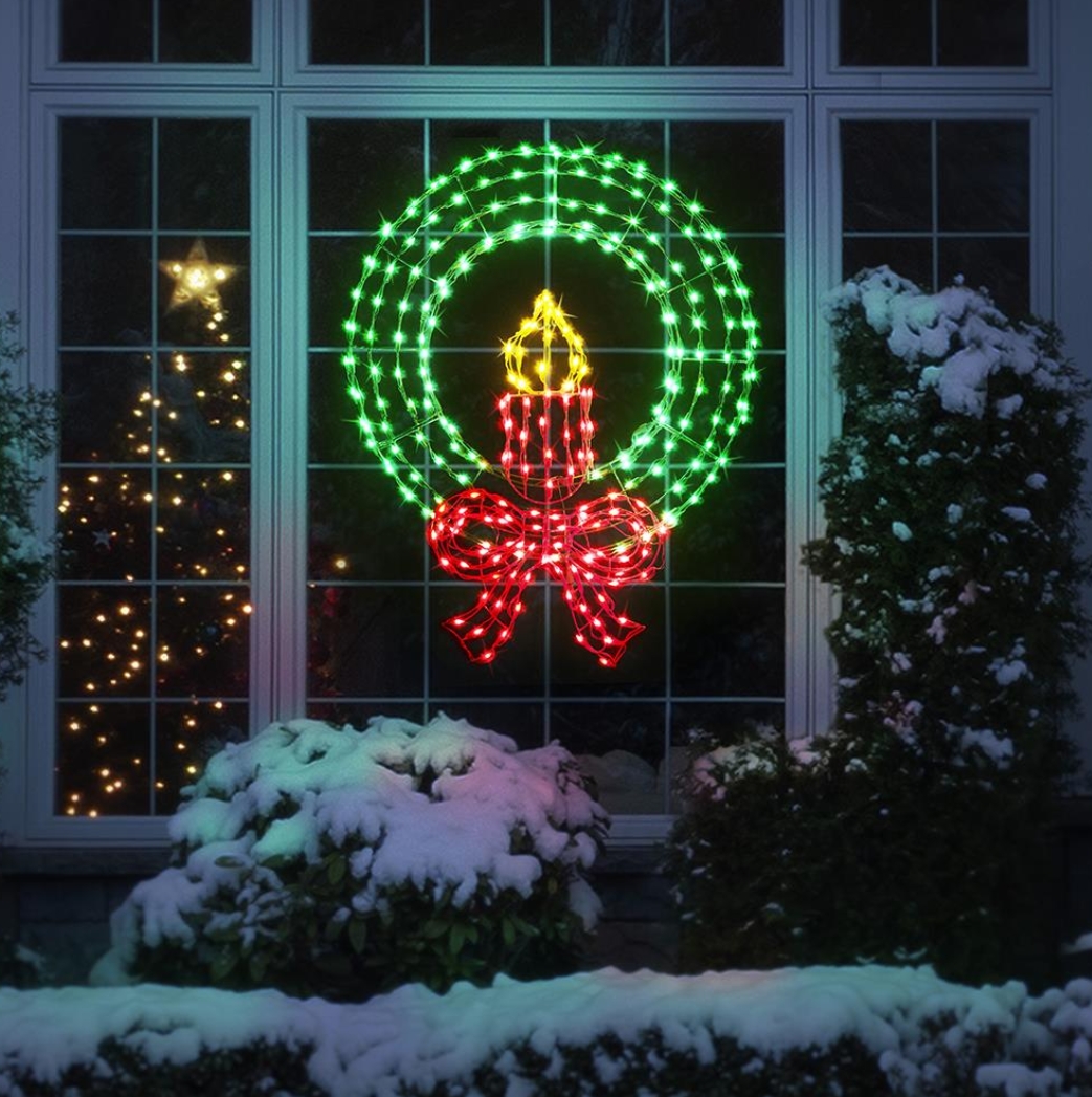Christmas Clearance 💥 36" Ultrabright Candled Wreath
