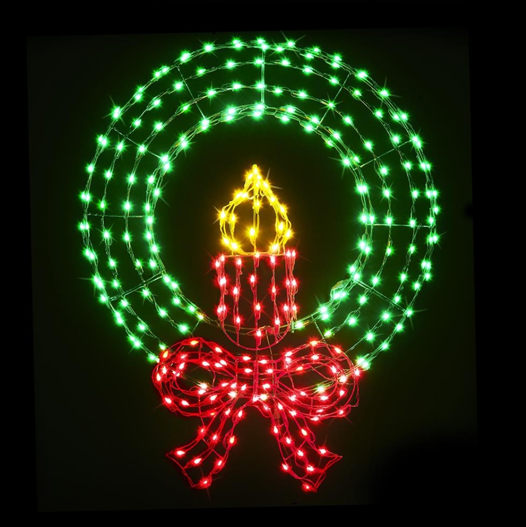 Christmas Clearance 💥 36" Ultrabright Candled Wreath