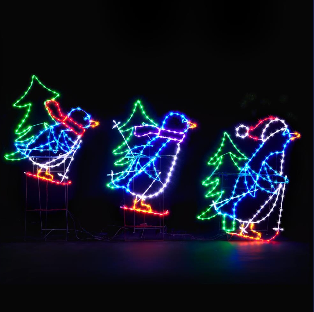 Christmas Clearance 💥 Animated Skiing Penguins