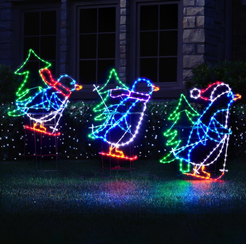 Christmas Clearance 💥 Animated Skiing Penguins