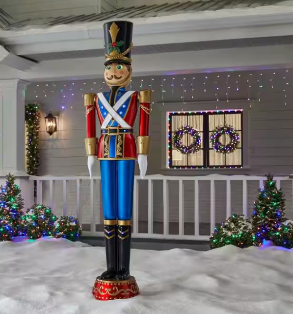 Christmas Clearance 💥8 ft. Giant -Sized Animated LED Toy Soldier Holiday Yard Decoration