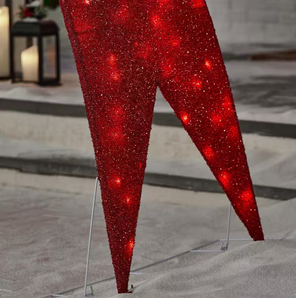 Christmas Clearance 💥9.5 ft. Icicle Shimmer Giant-Sized Twinkling LED Red Bow Archway Holiday Yard Decoration
