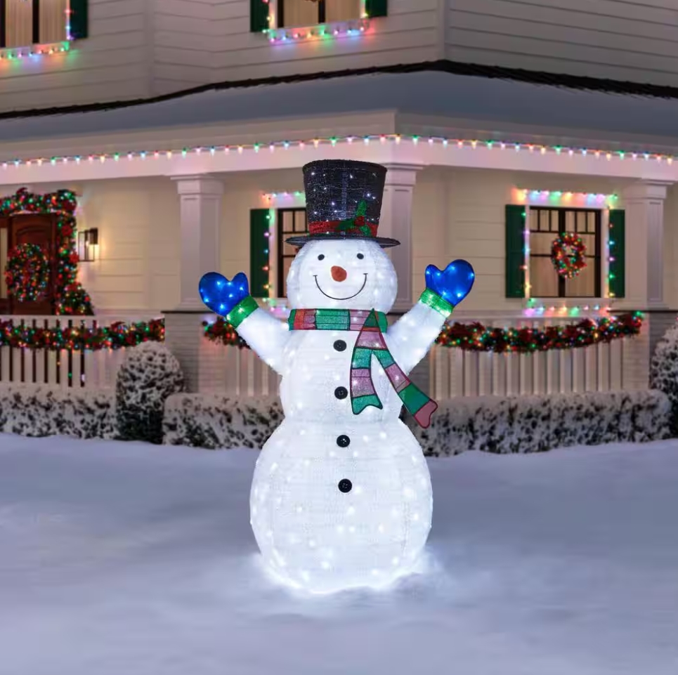 Christmas Clearance 💥8 ft. Yuletide Lane LED Collapsible Snowman Holiday Yard Decoration