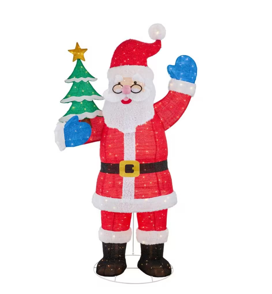 Christmas Clearance 💥8 ft. Yuletide Lane Giant-Sized LED Collapsible Santa Holiday Yard Decoration
