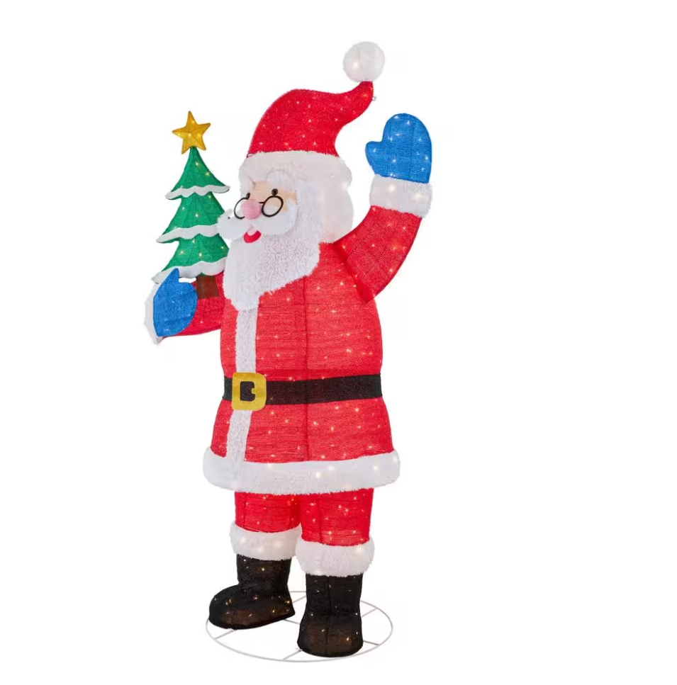 Christmas Clearance 💥8 ft. Yuletide Lane Giant-Sized LED Collapsible Santa Holiday Yard Decoration