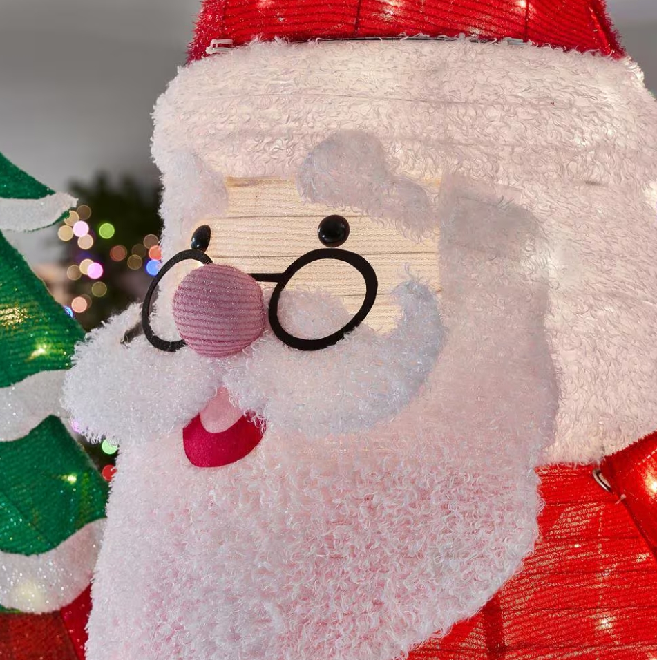 Christmas Clearance 💥8 ft. Yuletide Lane Giant-Sized LED Collapsible Santa Holiday Yard Decoration