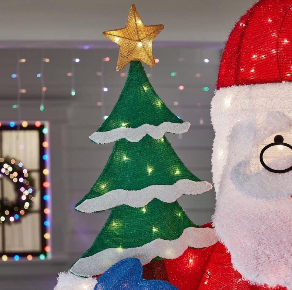 Christmas Clearance 💥8 ft. Yuletide Lane Giant-Sized LED Collapsible Santa Holiday Yard Decoration
