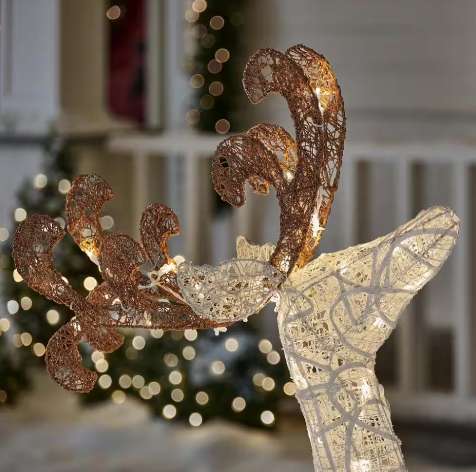 Christmas Clearance 💥5 ft. Polar Wishes LED Reindeer with Sleigh Holiday Yard Decoration