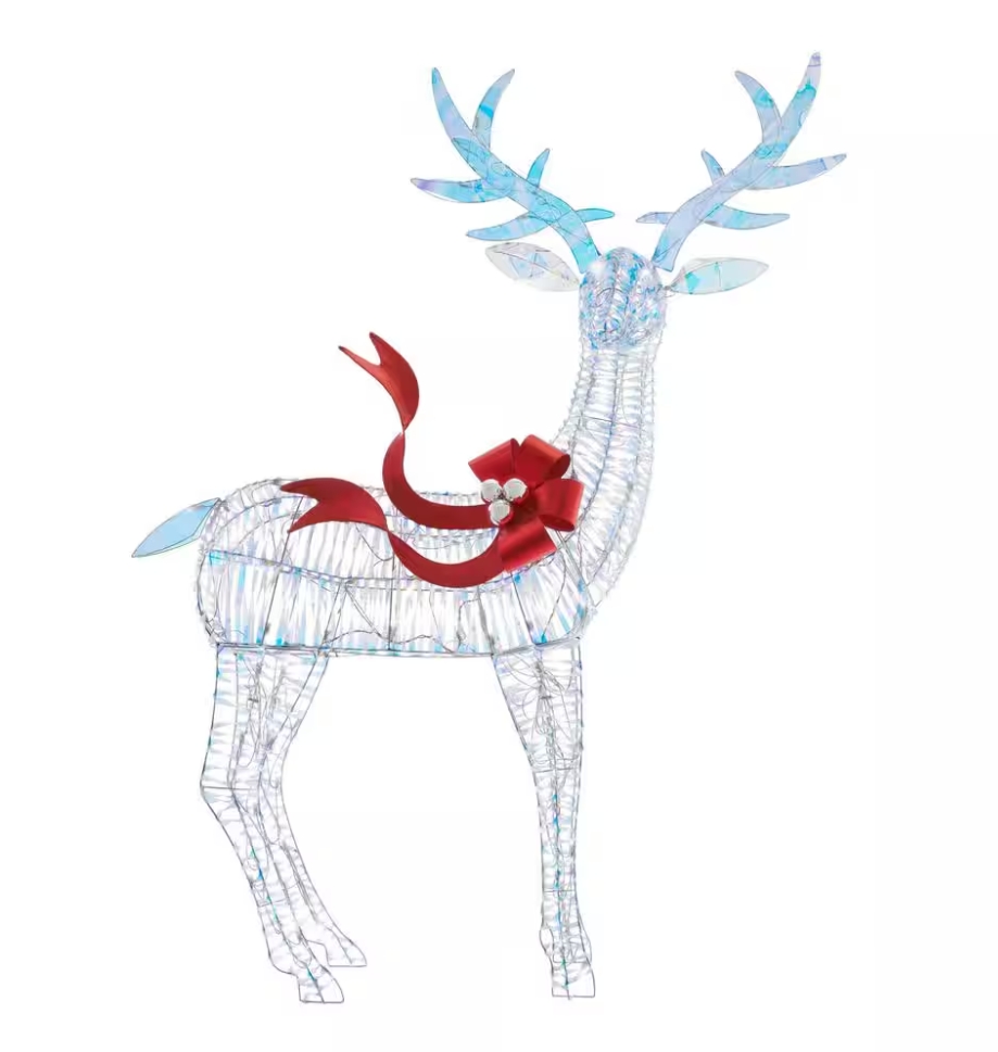 Christmas Clearance 💥6 ft. Iridescent Twist LED Iridescent Buck Holiday Yard Decoration