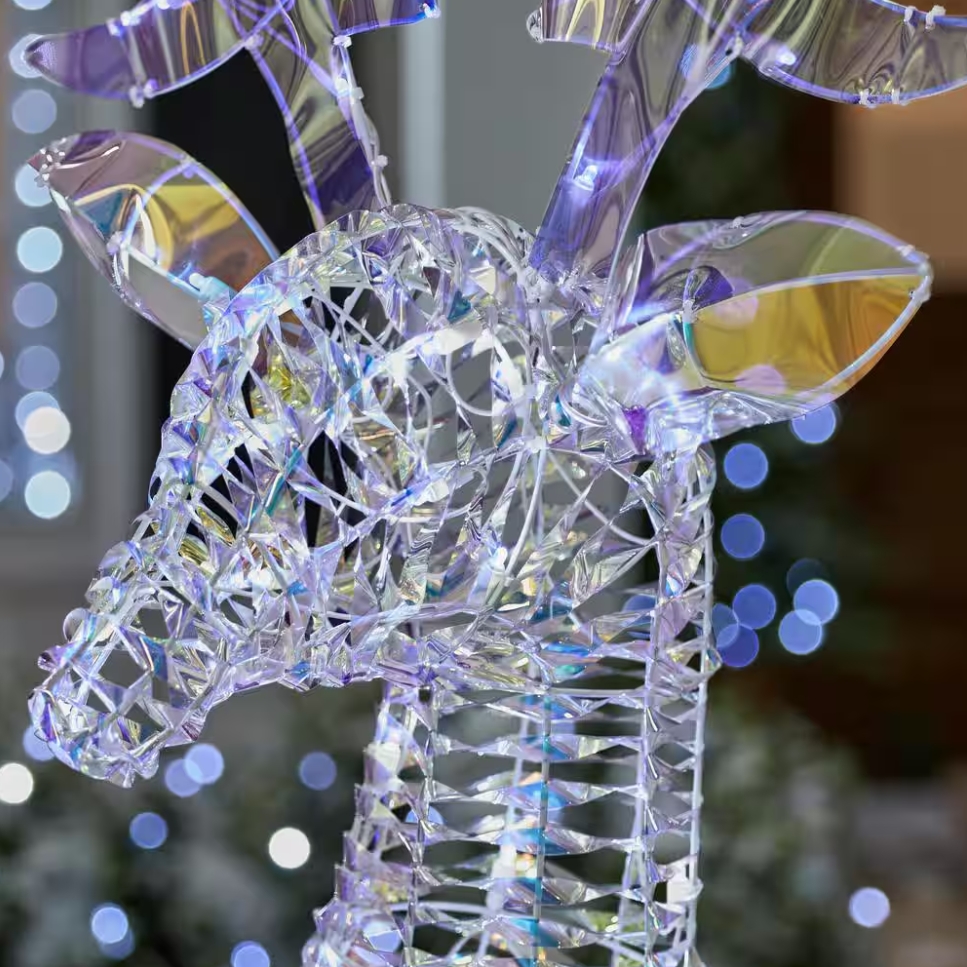 Christmas Clearance 💥6 ft. Iridescent Twist LED Iridescent Buck Holiday Yard Decoration