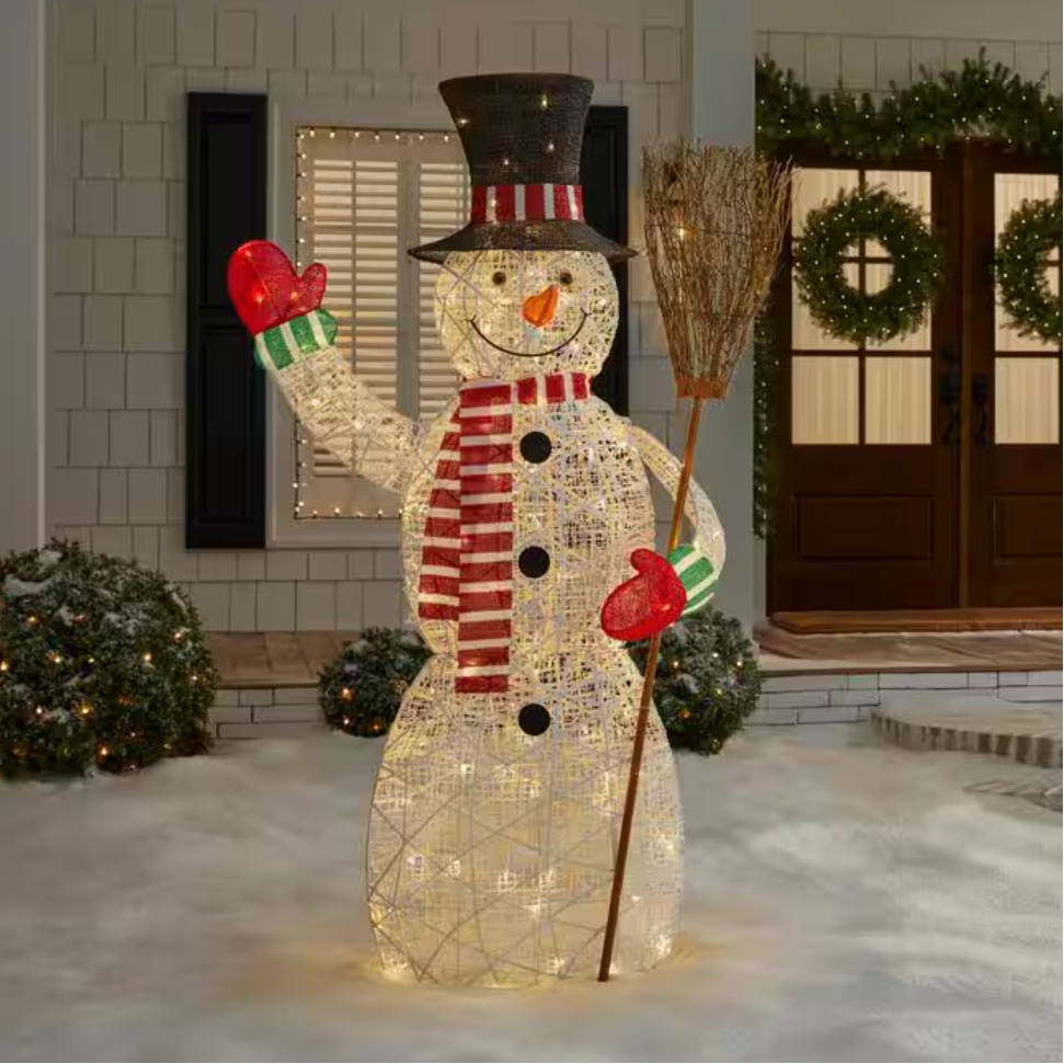 Christmas Clearance 💥6 ft. Polar Wishes LED Snowman with Broom Holiday Yard Decoration