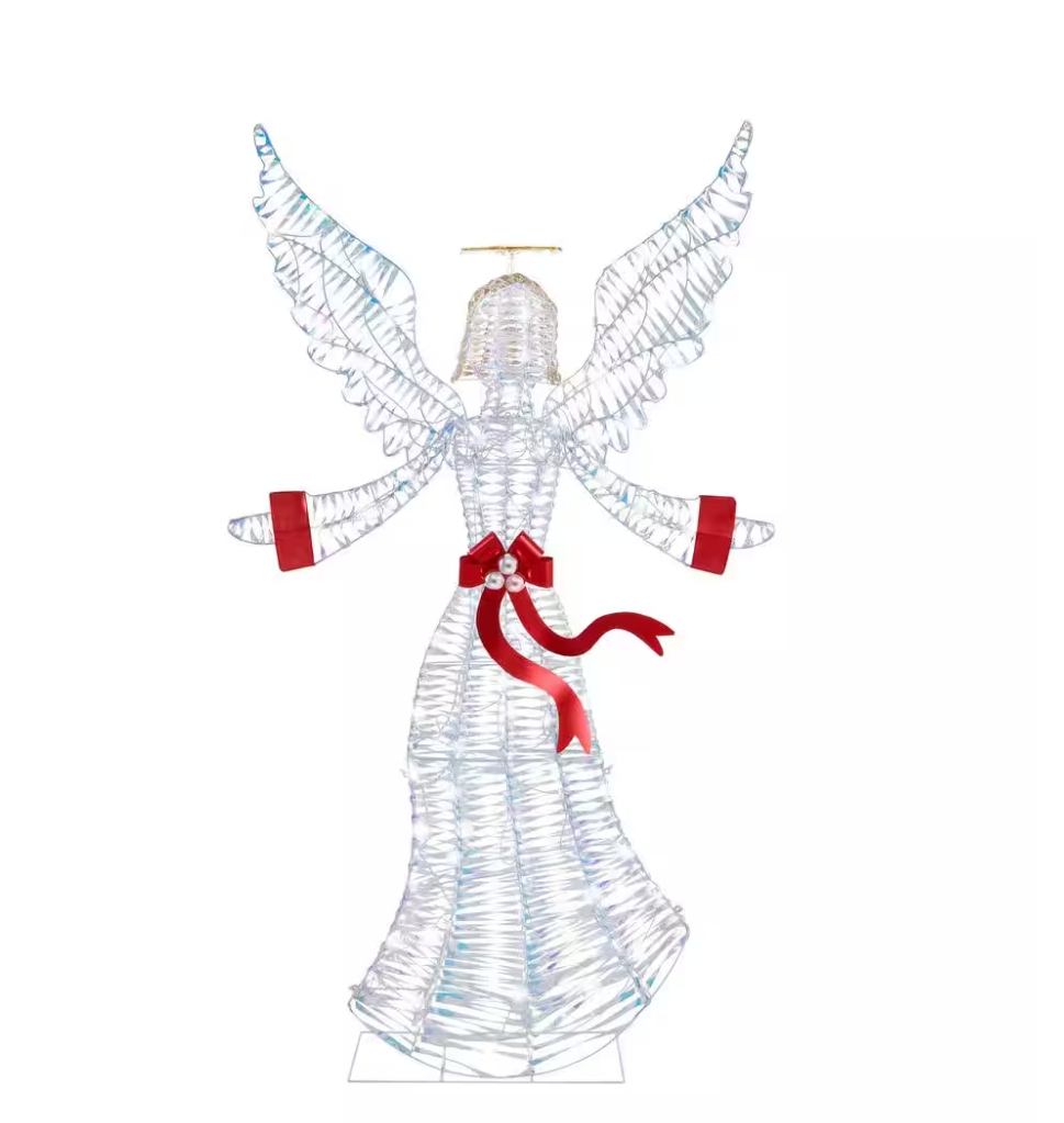 Christmas Clearance 💥6 ft. Iridescent Twist LED Iridescent Angel Holiday Yard Decoration