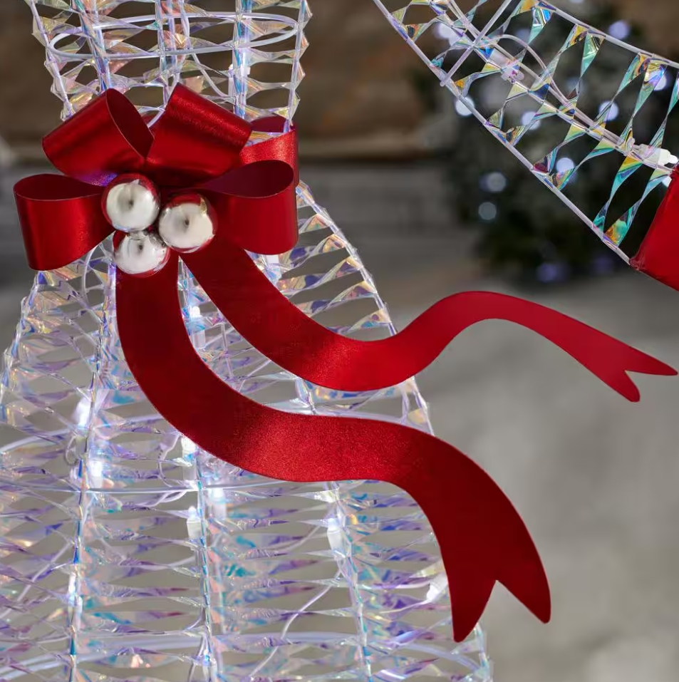 Christmas Clearance 💥6 ft. Iridescent Twist LED Iridescent Angel Holiday Yard Decoration