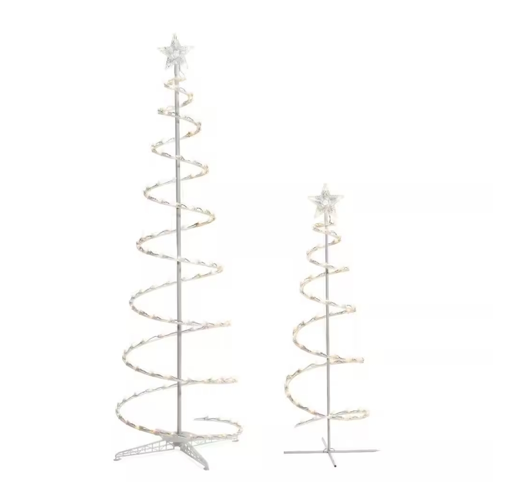 Christmas Clearance 💥2-Piece LED Spiral Trees Holiday Yard Decoration