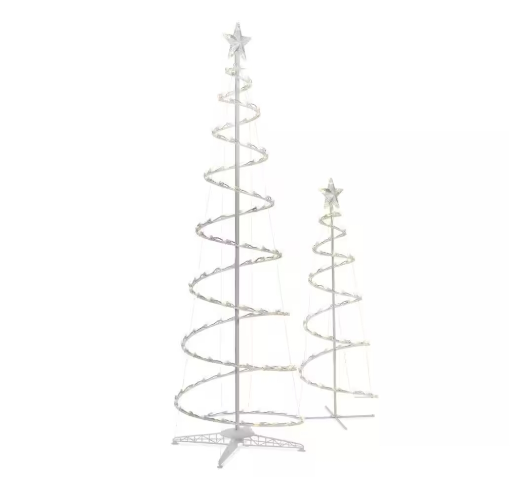 Christmas Clearance 💥2-Piece LED Spiral Trees Holiday Yard Decoration