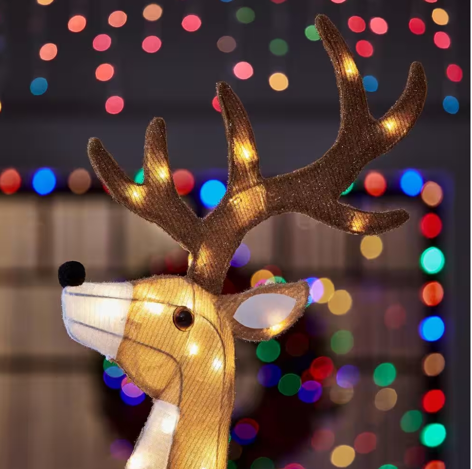 Christmas Clearance 💥6 ft. Yuletide Lane LED Santa Sleigh with Reindeer Holiday Yard Decoration