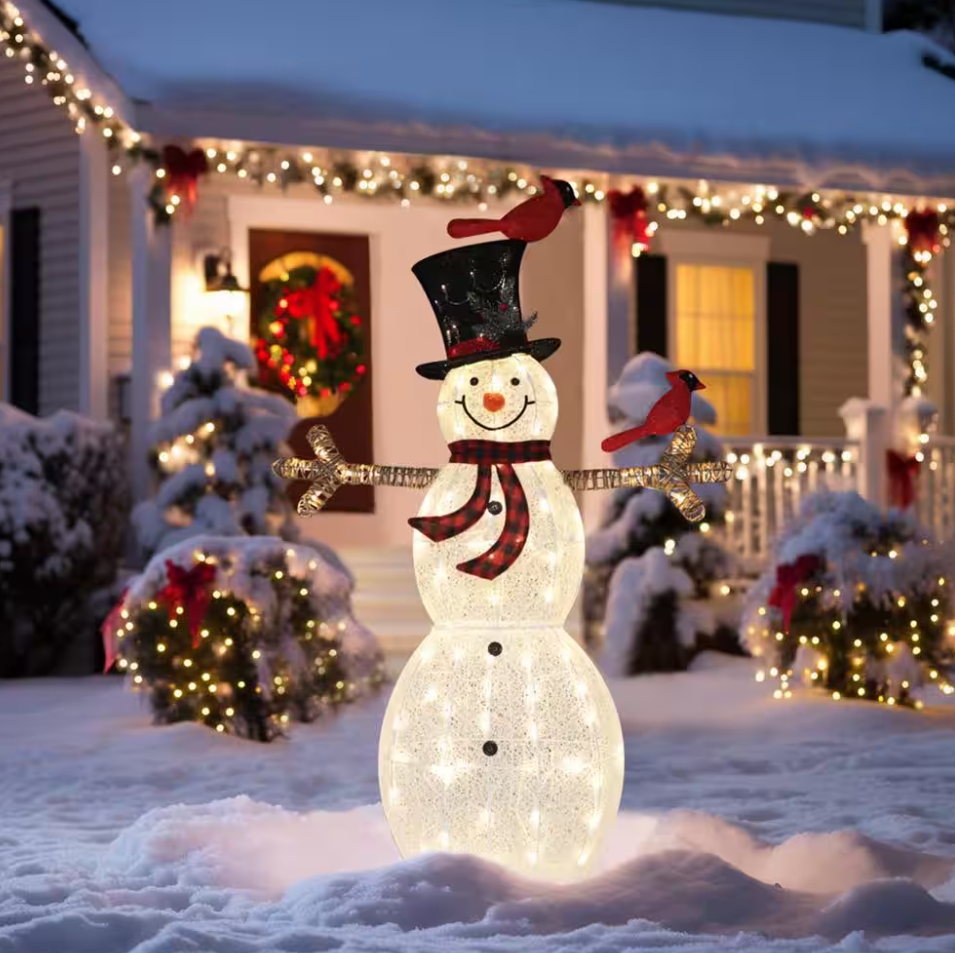 Christmas Clearance 💥5 ft. Snowman Outdoor Christmas Holiday Yard Decoration Warm White LED