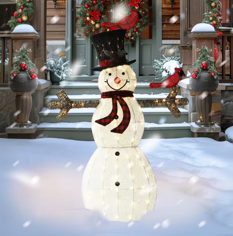 Christmas Clearance 💥5 ft. Snowman Outdoor Christmas Holiday Yard Decoration Warm White LED