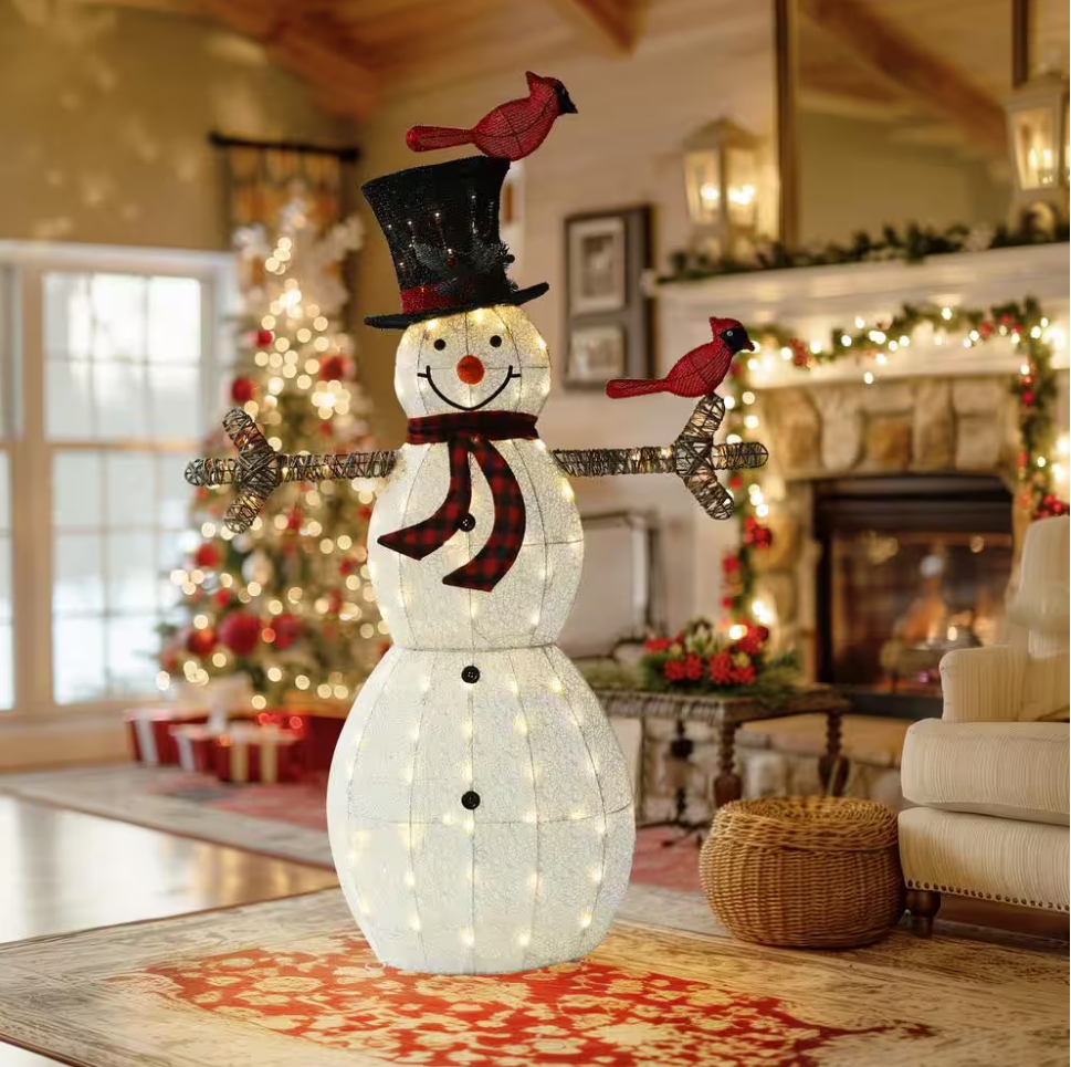 Christmas Clearance 💥5 ft. Snowman Outdoor Christmas Holiday Yard Decoration Warm White LED