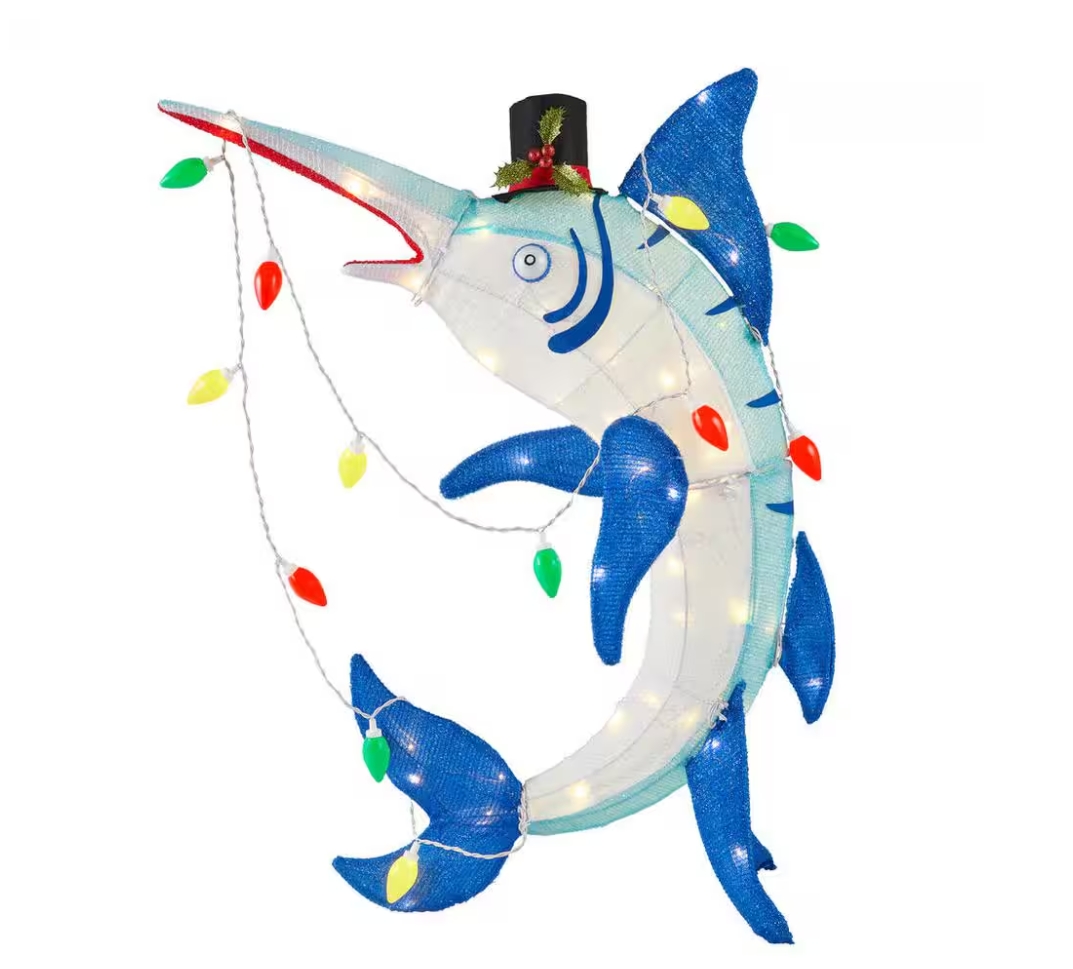 Christmas Clearance 💥3 ft. LED Marlin Holiday Yard Decoration3 ft. LED Marlin Holiday Yard Decoration