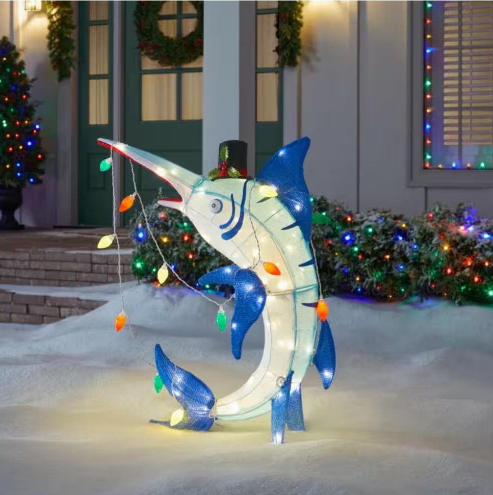 Christmas Clearance 💥3 ft. LED Marlin Holiday Yard Decoration3 ft. LED Marlin Holiday Yard Decoration