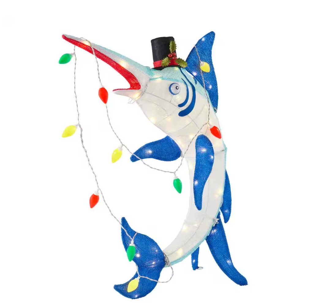 Christmas Clearance 💥3 ft. LED Marlin Holiday Yard Decoration3 ft. LED Marlin Holiday Yard Decoration