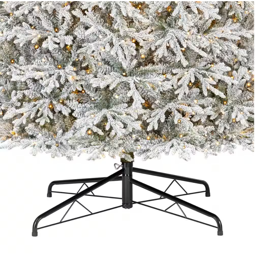 Christmas Clearance 💥12 ft. Pre-Lit LED Kenwood Fraser Fir Flocked Artificial Christmas Tree